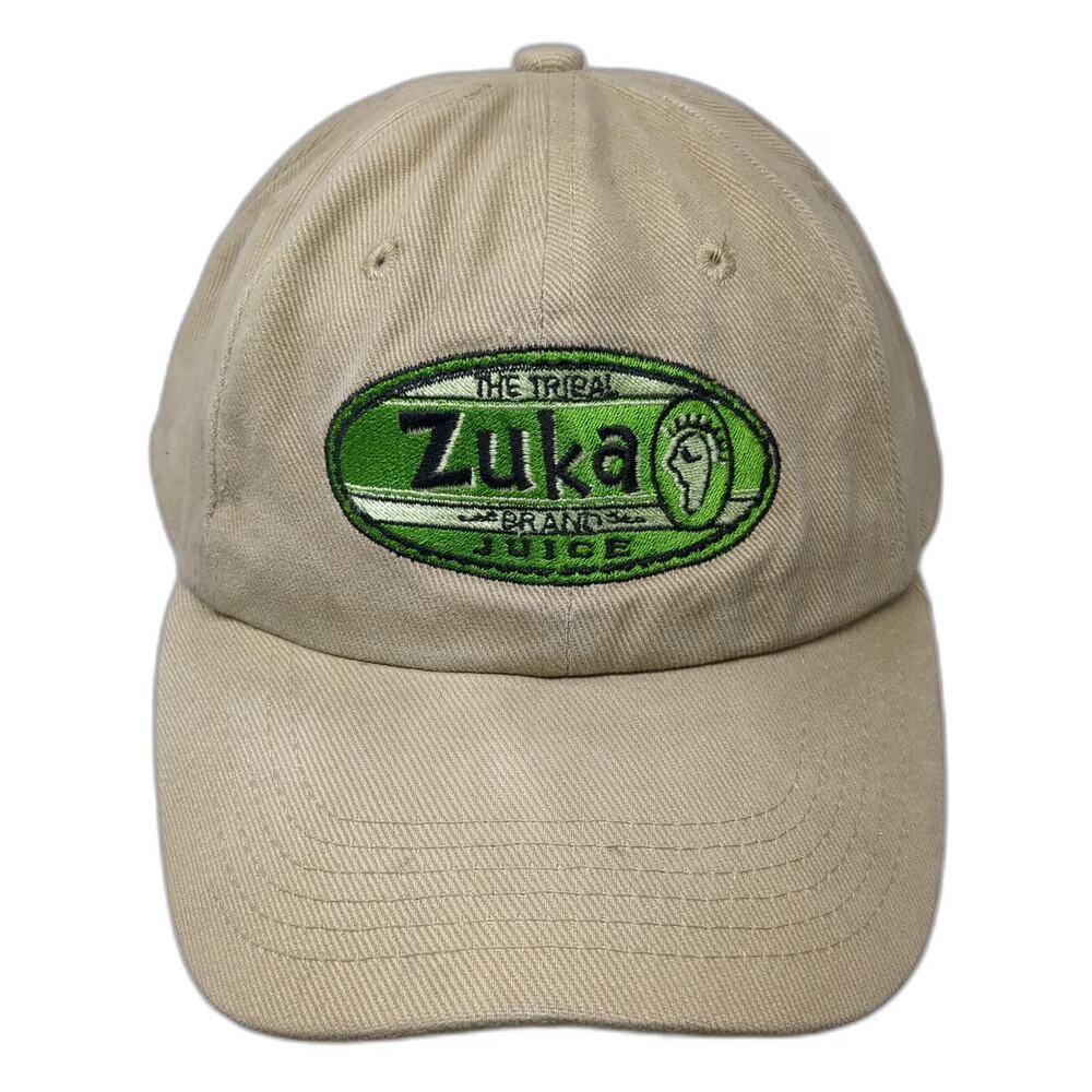 ATT HEADWEAR Baseball Cap Beige One Size Tribal Zuka Brand Juice Logo Curved Hat